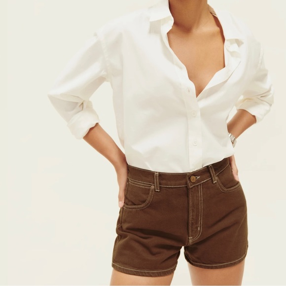 NWT Reformation Cowboy Jean Shorts - Picture 2 of 5